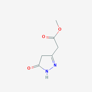 molecular formula C6H8N2O3 B3024173 2-(5-氧代-4,5-二氢-1H-吡唑-3-基)乙酸甲酯 CAS No. 501006-40-2
