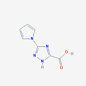 molecular formula C7H6N4O2 B3024174 5-(1H-pyrrol-1-yl)-4H-1,2,4-triazole-3-carboxylic acid CAS No. 383142-90-3