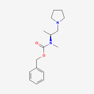 molecular formula C16H24N2O2 B3024182 (S)-benzyl methyl(1-(pyrrolidin-1-yl)propan-2-yl)carbamate CAS No. 675602-79-6