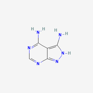 molecular formula C5H6N6 B3024188 1H-Pyrazolo[3,4-d]pyrimidine-3,4-diamine CAS No. 640284-75-9