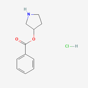 molecular formula C11H14ClNO2 B3024195 3-Pyrrolidinyl benzoate hydrochloride CAS No. 99855-14-8