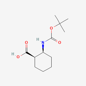 molecular formula C12H21NO4 B3024214 cis-2-((tert-Butoxycarbonyl)amino)cyclohexanecarboxylic acid CAS No. 352356-38-8