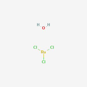 molecular formula Cl3H2ORu B3024216 三氯化钌水合物 CAS No. 20759-14-2
