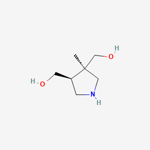 molecular formula C7H15NO2 B3024220 ((3R,4S)-3-Methylpyrrolidine-3,4-diyl)dimethanol CAS No. 1186647-99-3