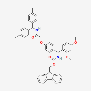 molecular formula C47H44N2O6 B3024224 9H-fluoren-9-ylmethyl N-[[4-[2-[bis(4-methylphenyl)methylamino]-2-oxoethoxy]phenyl]-(2,4-dimethoxyphenyl)methyl]carbamate CAS No. 431041-83-7