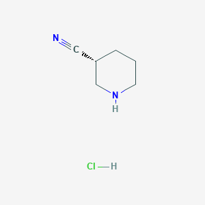 molecular formula C6H11ClN2 B3024225 (3R)-piperidine-3-carbonitrile hydrochloride CAS No. 1407991-27-8