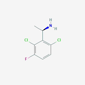 molecular formula C8H8Cl2FN B3024227 (1R)-1-(2,6-dichloro-3-fluorophenyl)ethan-1-amine CAS No. 1212065-90-1