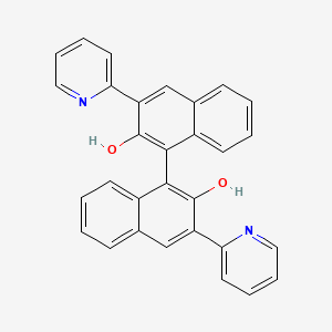 molecular formula C30H20N2O2 B3024237 (S)-3,3'-Di(pyridin-2-yl)-[1,1'-binapthalene]-2,2'-diol CAS No. 862856-02-8