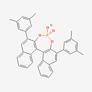 molecular formula C36H29O4P B3024238 (S)-3,3'-Bis[3,5-dimethylphenyl]-1,1'-binapthyl-2,2'-diyl hydrogenphosphate CAS No. 1170736-59-0