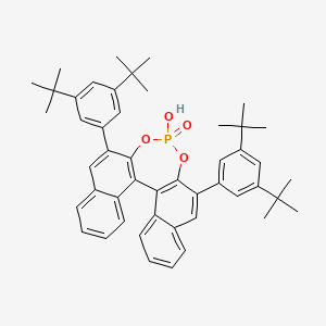 molecular formula C48H53O4P B3024239 (S)-3,3'-Bis(3,5-di-tert-butylphenyl)-1,1'-binapthyl-2,2'-diyl hydrogenphosphate CAS No. 1442645-05-7