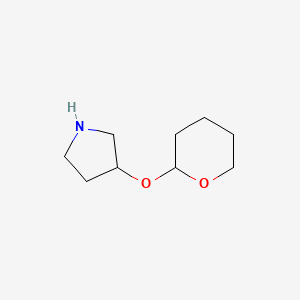 molecular formula C9H17NO2 B3024251 3-(Oxan-2-yloxy)pyrrolidine CAS No. 889940-09-4