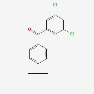 molecular formula C17H16Cl2O B3024259 4-Tert-butyl-3',5'-dichlorobenzophenone CAS No. 951889-87-5