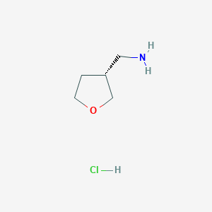 molecular formula C5H12ClNO B3024274 (3R)-oxolan-3-ylmethanamine hydrochloride CAS No. 1400744-17-3
