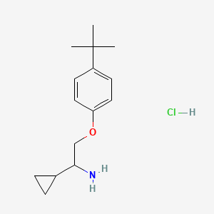 molecular formula C15H24ClNO B3024288 [2-(4-tert-Butylphenoxy)-1-cyclopropylethyl]-amine hydrochloride CAS No. 1379811-73-0