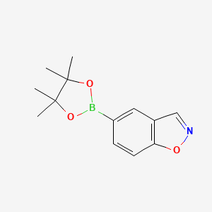 molecular formula C13H16BNO3 B3024305 5-(4,4,5,5-Tetramethyl-1,3,2-dioxaborolan-2-YL)benzo[D]isoxazole CAS No. 837392-66-2