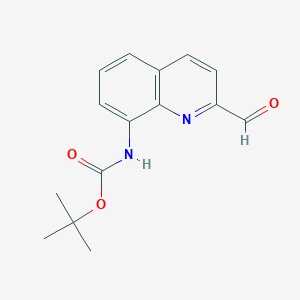 molecular formula C15H16N2O3 B3024310 叔丁基（2-甲酰喹啉-8-基）氨基甲酸酯 CAS No. 380153-78-6