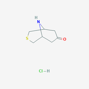 molecular formula C7H12ClNOS B3024330 3-Thia-9-azabicyclo[3.3.1]nonan-7-one hydrochloride CAS No. 1523572-09-9