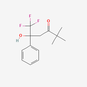 molecular formula C14H17F3O2 B3024355 6,6,6-Trifluoro-5-hydroxy-2,2-dimethyl-5-phenylhexan-3-one CAS No. 146801-16-3