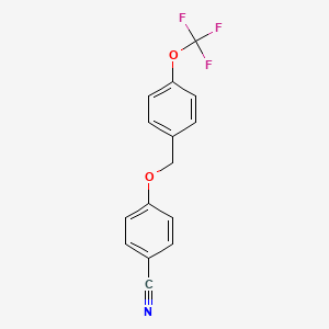molecular formula C15H10F3NO2 B3024357 4-((4-(Trifluoromethoxy)benzyl)oxy)benzonitrile CAS No. 1036629-63-6