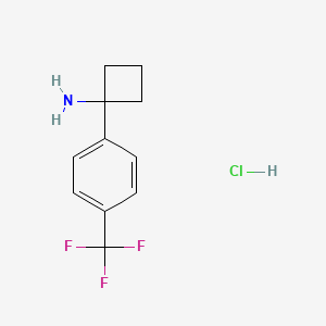 molecular formula C11H13ClF3N B3024390 1-[4-(Trifluoromethyl)phenyl]cyclobutan-1-amine hydrochloride CAS No. 1439902-32-5