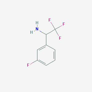 molecular formula C8H7F4N B3024399 2,2,2-Trifluoro-1-(3-fluorophenyl)ethanamine CAS No. 886368-11-2