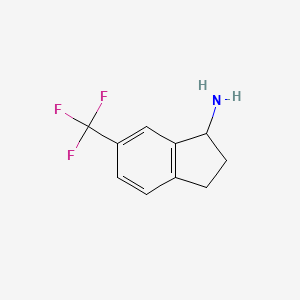 molecular formula C10H10F3N B3024402 6-(Trifluoromethyl)-2,3-dihydro-1H-inden-1-amine CAS No. 68755-40-8