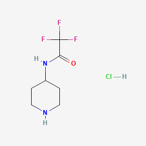 molecular formula C7H12ClF3N2O B3024415 2,2,2-Trifluoro-N-(piperidin-4-yl)acetamide hydrochloride CAS No. 59185-28-3