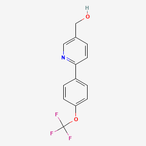 molecular formula C13H10F3NO2 B3024423 (6-(4-(三氟甲氧基)苯基)吡啶-3-YL)甲醇 CAS No. 851069-96-0