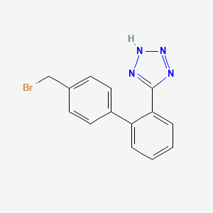 molecular formula C14H11BrN4 B3024427 5-(4'-(Bromomethyl)-[1,1'-biphenyl]-2-YL)-2H-tetrazole CAS No. 138402-33-2