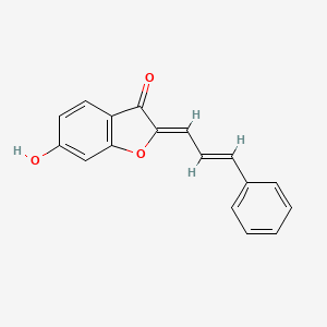 molecular formula C17H12O3 B3024435 (2Z)-6-hydroxy-2-[(2E)-3-phenylprop-2-en-1-ylidene]-1-benzofuran-3(2H)-one CAS No. 88281-20-3