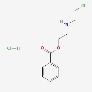 molecular formula C11H15Cl2NO2 B3024448 2-[(2-Chloroethyl)amino]ethyl benzoate hcl CAS No. 100129-68-8