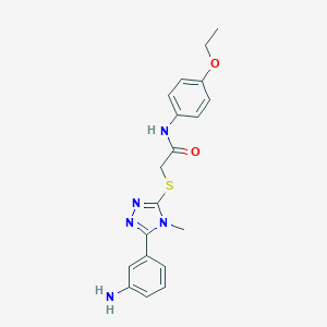 2-{[5-(3-aminophenyl)-4-methyl-4H-1,2,4-triazol-3-yl]sulfanyl}-N-(4-ethoxyphenyl)acetamide