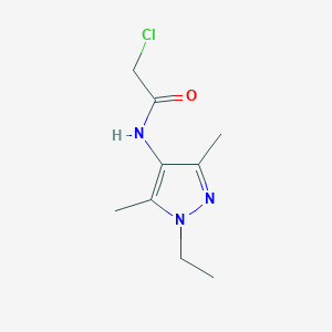 molecular formula C9H14ClN3O B3024475 2-Chloro-N-(1-ethyl-3,5-dimethyl-1H-pyrazol-4-yl)acetamide CAS No. 1147231-06-8