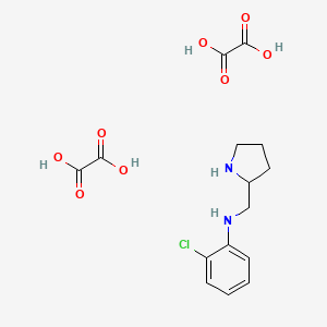 2-chloro-N-(pyrrolidin-2-ylmethyl)aniline dioxalate