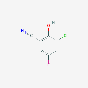 molecular formula C7H3ClFNO B3024501 3-Chloro-5-fluoro-2-hydroxybenzonitrile CAS No. 862088-18-4