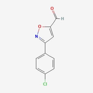 molecular formula C10H6ClNO2 B3024510 3-(4-Chlorophenyl)isoxazole-5-carbaldehyde CAS No. 121769-18-4