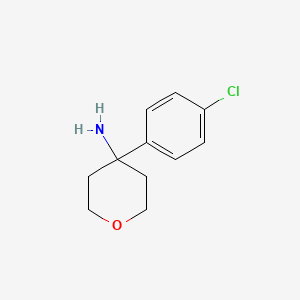 4-(4-Chlorophenyl)oxan-4-amine