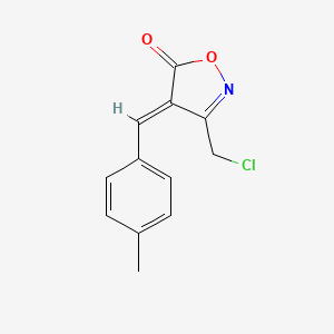 molecular formula C12H10ClNO2 B3024516 (4E)-3-(chloromethyl)-4-(4-methylbenzylidene)isoxazol-5(4H)-one CAS No. 1142199-45-8