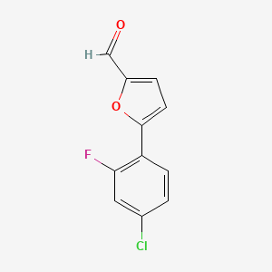 molecular formula C11H6ClFO2 B3024543 5-(4-Chloro-2-fluorophenyl)furan-2-carbaldehyde CAS No. 591224-05-4