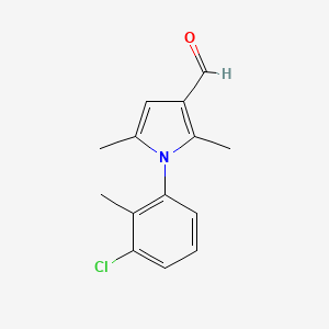 molecular formula C14H14ClNO B3024569 1-(3-chloro-2-methylphenyl)-2,5-dimethyl-1H-pyrrole-3-carbaldehyde CAS No. 710296-43-8