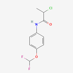 molecular formula C10H10ClF2NO2 B3024572 2-chloro-N-[4-(difluoromethoxy)phenyl]propanamide CAS No. 852940-46-6