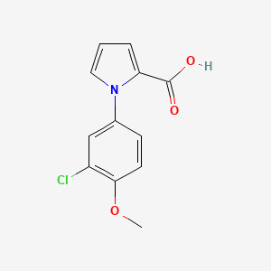 molecular formula C12H10ClNO3 B3024574 1-(3-chloro-4-methoxyphenyl)-1H-pyrrole-2-carboxylic acid CAS No. 896051-77-7