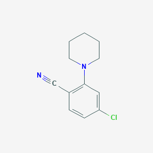 molecular formula C12H13ClN2 B3024576 4-Chloro-2-(piperidin-1-yl)benzonitrile CAS No. 689141-95-5