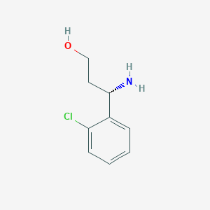 molecular formula C9H12ClNO B3024588 (s)-3-(2-Chlorophenyl)-beta-alaninol CAS No. 1213112-11-8