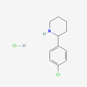 molecular formula C11H15Cl2N B3024589 2-(4-Chlorophenyl)piperidine hydrochloride CAS No. 1172776-65-6