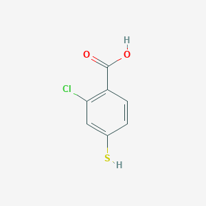 molecular formula C7H5ClO2S B3024594 2-Chloro-4-sulfanylbenzoic acid CAS No. 116209-31-5