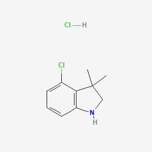 molecular formula C10H13Cl2N B3024599 4-chloro-3,3-dimethyl-2,3-dihydro-1H-indole hydrochloride CAS No. 1376321-39-9