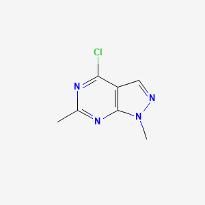 molecular formula C7H7ClN4 B3024618 4-chloro-1,6-dimethyl-1H-pyrazolo[3,4-d]pyrimidine CAS No. 98550-75-5