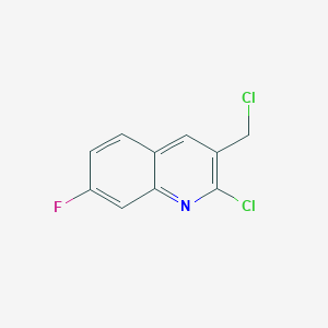molecular formula C10H6Cl2FN B3024632 2-Chloro-3-chloromethyl-7-fluoroquinoline CAS No. 948291-38-1