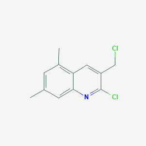 molecular formula C12H11Cl2N B3024635 2-Chloro-3-chloromethyl-5,7-dimethylquinoline CAS No. 948290-59-3
